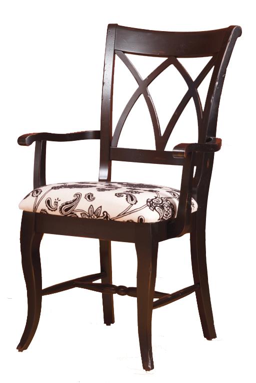 Saloom Dining Chairs *DCA18AUCUS Dining Arm Chair with Lattice Backrest